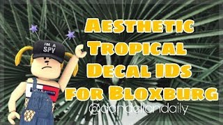 Aesthetic Tropical Decal Ids  Roblox Bloxburg [upl. by Notserp414]