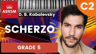 Grade 5 Piano  C2  Scherzo D B Kabalevsky  ABRSM 20232024 [upl. by Attekram]