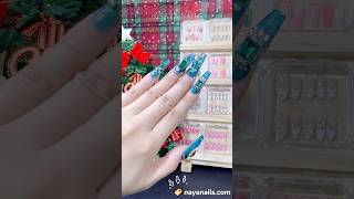 presson nails 2024  dip powder nails  ombre nails  christmas nails  hard gel nails [upl. by Shanna]