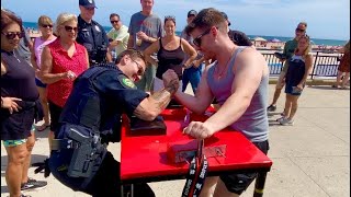 Arm Wrestling STRANGERS at the BEACH [upl. by Acir]