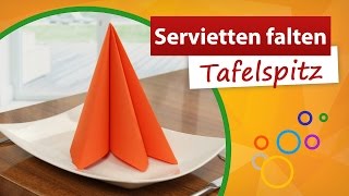 ♥ Servietten falten Tafelspitz ♥ 3 Falten  trendmarkt24 [upl. by Tabbitha547]