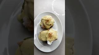 Olive Oil Poached Salmon Benny recipe breakfast eggsbenedict hollandaise [upl. by Perpetua784]