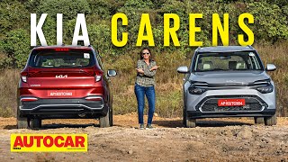 2022 Kia Carens review  The sensible choice for large families  First Drive  Autocar India [upl. by Ahsem]