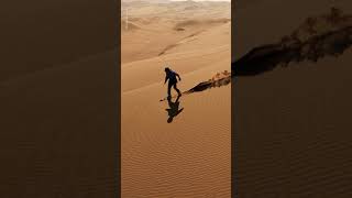 Drone captures man surfing enormous sand dunes  USA TODAY Shorts [upl. by Burnside]