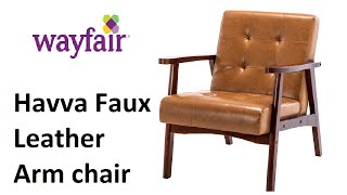 WAYFAIR Havva Faux Leather Armchair [upl. by Dow149]