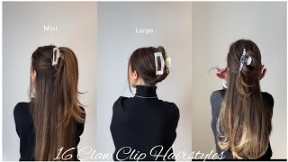 16 Ways to Style Claw Clip 2022  16 Claw Clip Catcher Hairstyles part 2  The Hairdos [upl. by Lunna]