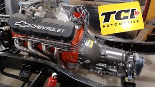 80 Chevy Silverado TCI TH350 4x4 Trans Install [upl. by Nawek672]