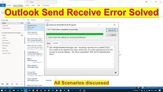 Outlook Send Receive Error Solution  How to fix outlook send receive error solved [upl. by Antoine]