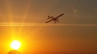 Bleriot XI Sunset Flight at Oldtimertreffen Hahnweide 2016 [upl. by Birk]