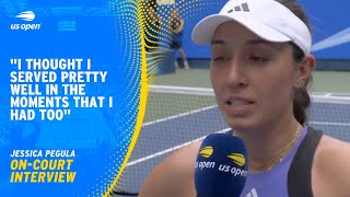 Jessica Pegula OnCourt Interview  2024 US Open Round 2 [upl. by Ohs387]