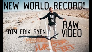 WORLDS LONGEST SKATEBOARD MANUAL  258KM  TOM ERIK RYEN [upl. by Akemit]