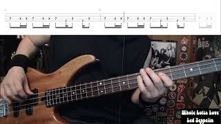 Whole Lotta Love by Led Zeppelin  Bass Cover with Tabs PlayAlong [upl. by Hosbein]