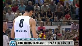 Visión Siete Básquet Argentina cayó ante España [upl. by Drofdarb]