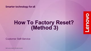 How to perform a factory reset when your device cannot enter the system Method 3  Lenovo Tablet [upl. by Lybis810]