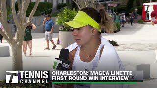 Magda Linette Earns A Win And Opens Up About The Mental Side Of Tennis  Charleston 1st Round [upl. by Yhtomot]