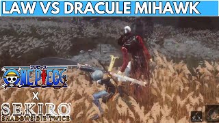 ONE PIECE x SEKIRO SHADOWS DIE TWICE  TRAFALGAR LAW VS DRACULE MIHAWK  FULL FIGHT  COMBAT [upl. by Eelrahc]