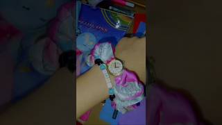 😲Scrunchie watch at homehand made scrunchie watchEasiest way to make Scrunchie watch diywatch [upl. by Macey]