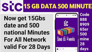 STC SAWA Monthly Internet Package Saudi Arabia  Stc Sawa 15 GB Data 500 National Call Minute [upl. by Adiarf]