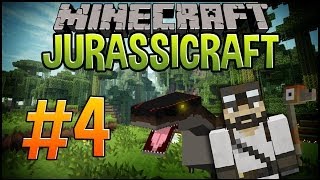 Minecraft Dinosaurs Jurassicraft  Lets Play 4  Our First Dinosaur [upl. by Gracie349]