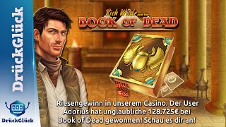 128725 € MegaGewinn bei DrückGlück mit nur 25 Euro Einsatz  Book of Dead [upl. by Roselle]