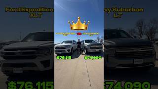 Battle of the Giants Chevy Suburban vs Ford Expedition Max  Who Wins [upl. by Esimehc]