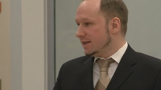 Norways mass killer Anders Breivik speaks at start of trial [upl. by Chrissa]