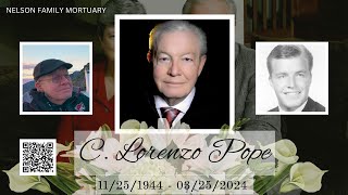 C Lorenzo Pope Funeral Service [upl. by Naida]