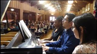 Anitras Dance by Edvard Grieg Op 46 No3 piano duet 2017 [upl. by Hameerak420]