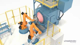 WHEELABRATOR  Robot Gripper shot blast machines [upl. by Reynard]