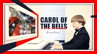 Carol of the Bells  Shchedryk  piano  Olivier London Christmas Lights Merry Christmas [upl. by Asi284]