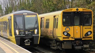 Merseyrail 777053 Departs New Brighton For Liverpool Next To 507018 amp 507029 In The Sidings [upl. by Leanna]