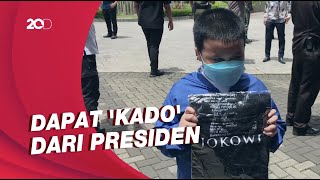 Bahagianya Alif Dapat Kaos dari Jokowi di Hari Ulang Tahunnya [upl. by Leumek]