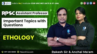 Ethology Animal Behavior For RPSC Assistant Professor 2023 Exam in Hindi [upl. by Cave523]