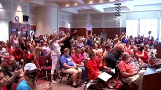 Chaos at Virginia school meeting over history and race [upl. by Suired217]