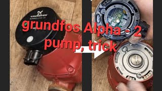 Grundfos Alpha 2 pump how to vent  or replace faulty speed controller [upl. by Gilson]