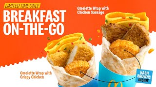 NEW McD Omelette Wrap with Hash Browns [upl. by Merilee]