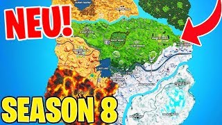 FORTNITE SEASON 8 MAP 🔥 Leaks Battle Pass Map Änderungen  Fortnite Season 8 Deutsch [upl. by Shamma]