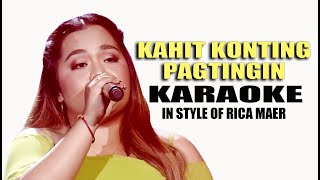 KAHIT KONTING PAGTINGIN KARAOKE IN STYLE OF RICA MAER CONTEST PIECE GRAND FINALS TANGHALAN NG KAMPEO [upl. by Mycah]