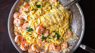 How To Make Creamy Shrimp Alfredo In Under 30 Minutes [upl. by Jess843]