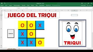 TRIQUI EN EXCEL INTERACTIVO APRENDE A CREAR EL DIVERTIDO JUEGO DE TRES EN LÍNEA APRENDE FÁCIL [upl. by Giralda]