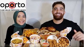 OPORTO MUKBANG  CHEESY FRIES CHEESY JALAPENO POPPERS POPCORN CHICKENNFLAME GRILLED CHICKEN [upl. by Disharoon]