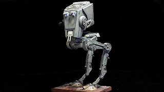 Bandai STAR WARS ATST 148 model kit  Full build paint amp weathering [upl. by Drannek]