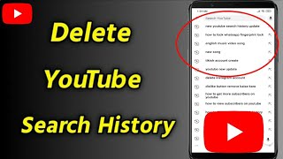 How to Delete Search History on YouTube App  YouTube New Update   Clear YouTube Search History [upl. by Seften]