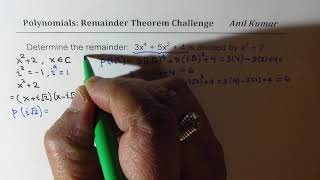 Remainder Theorem 3x4  5x2  4 is divided by x2  2 Unfactorable Polynomial Divided by Quadratic AP [upl. by Aleel]