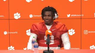 Clemsons R J Mickens following the first day of spring practice [upl. by Paddy]