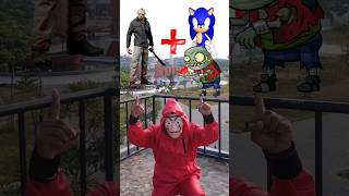 Jason Voorhees  Sonic And Zombie  Cartoon animationshortssonic [upl. by Assirrec]