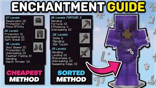 Minecraft Enchanting Guide  Lowest Cost All Items [upl. by Asiled]