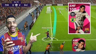 RONALDINHO 100 Rated iconic moment Review 🔥 The best AMF in the game 😱 pes 21 mobile [upl. by Chu985]