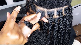 BEST WAY TO HIDE THE RUBBER BAND FOR TWIST BRAIDS  TWIST BRAIDS HAIRSTYLES FOR BEGINNERS [upl. by Oby]