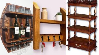 TOP 50 MUCH BEAUTIFUL EASY TO MAKE HANDWORK WOOD WORKING IDEAS WOODEN SHELVES IDEAS [upl. by Aninahs]